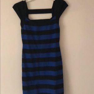 Black and Blue bodycon dress